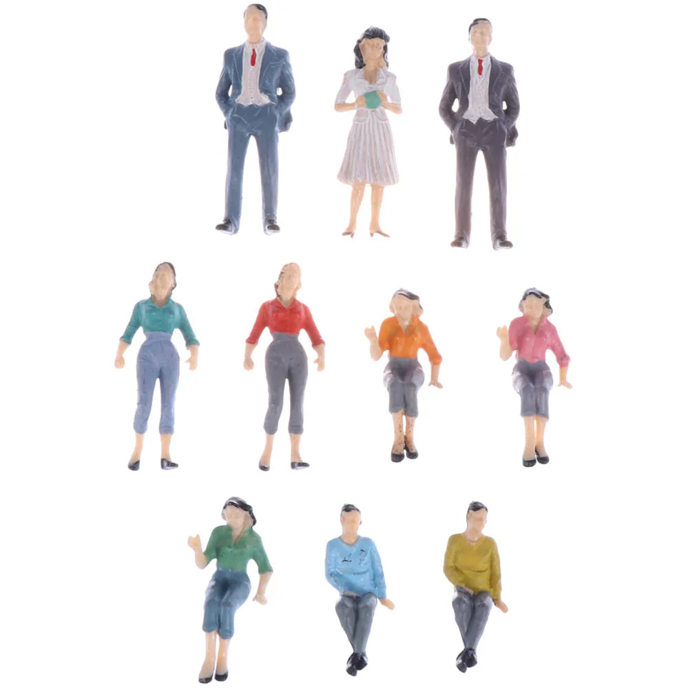 15pcs Scale People Figures Miniature Painted People Figures (Random Style)