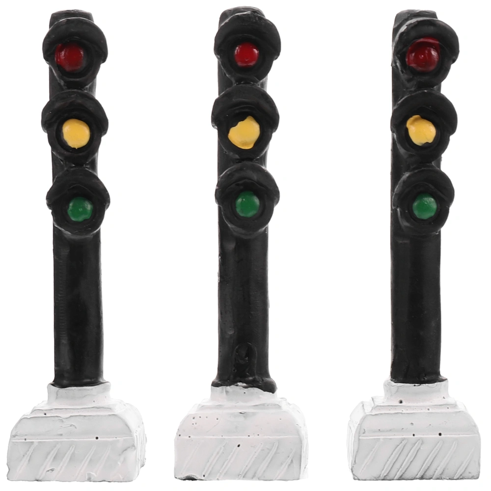 3PCS Mini Crosswalk Signal Toy Household Kids Room Decoration Traffic Signals