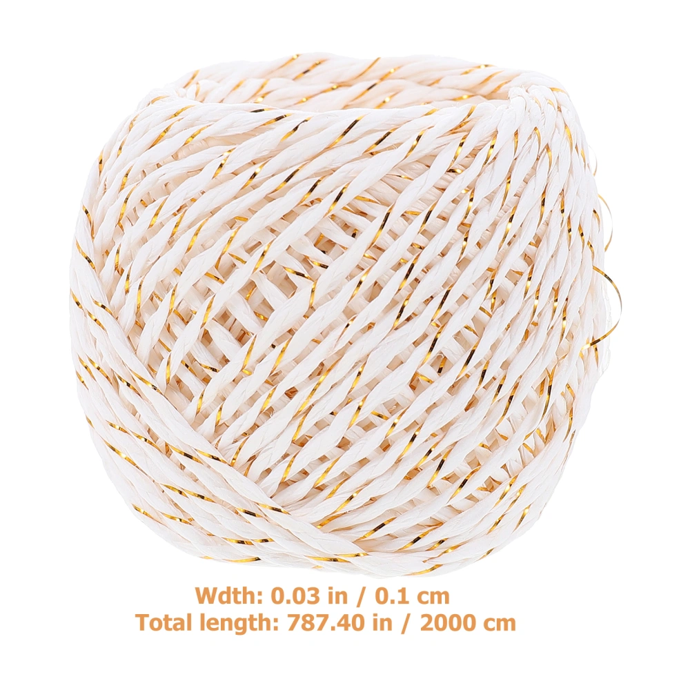 12 rolls of Raffia Paper Rope Gift Bouquet Wrapping Rope DIY Packaging Decorative Rope