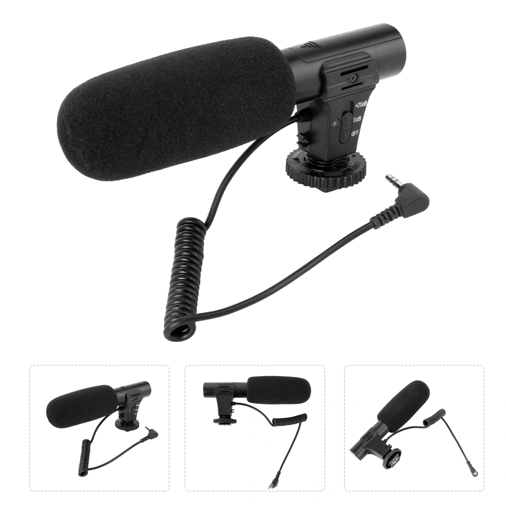 Photography Shotgun Camera Interview Condenser Microphone Professional Recording Mic for Nikon DSLR Camera