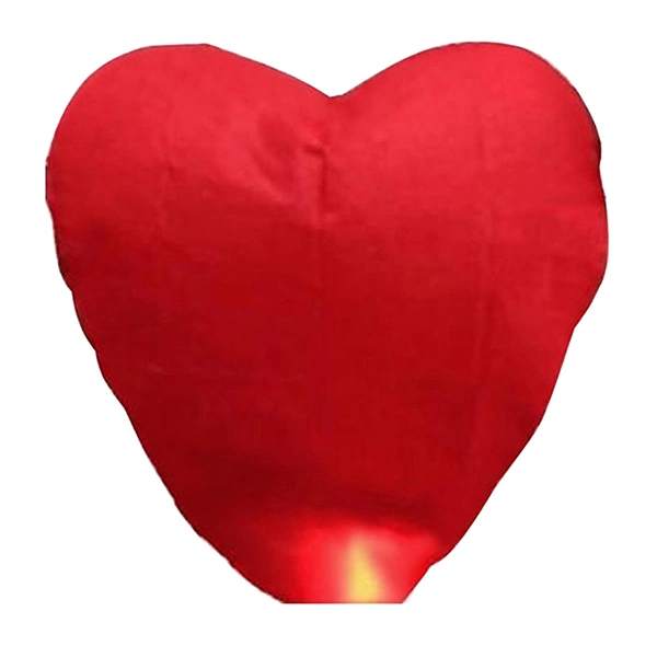 Heart Shaped Sky Lantern Chinese Kongming Lantern Wishing Lamps (Red)