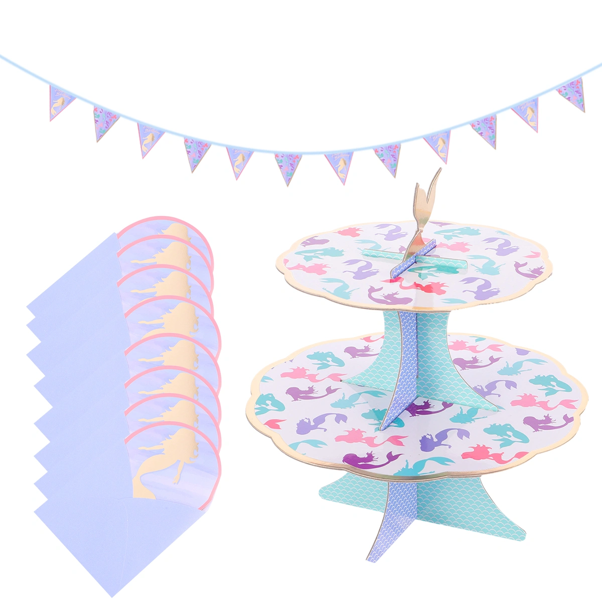 1 Set Mermaid Themed Party Decorations Party Supplies for Birthday Baby Shower