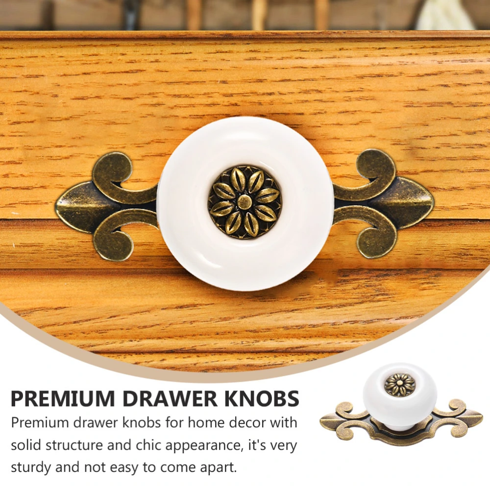 4pcs Furniture Pull Handle Zinc Alloy Cabinet Knobs Drawer Single Hole Parts