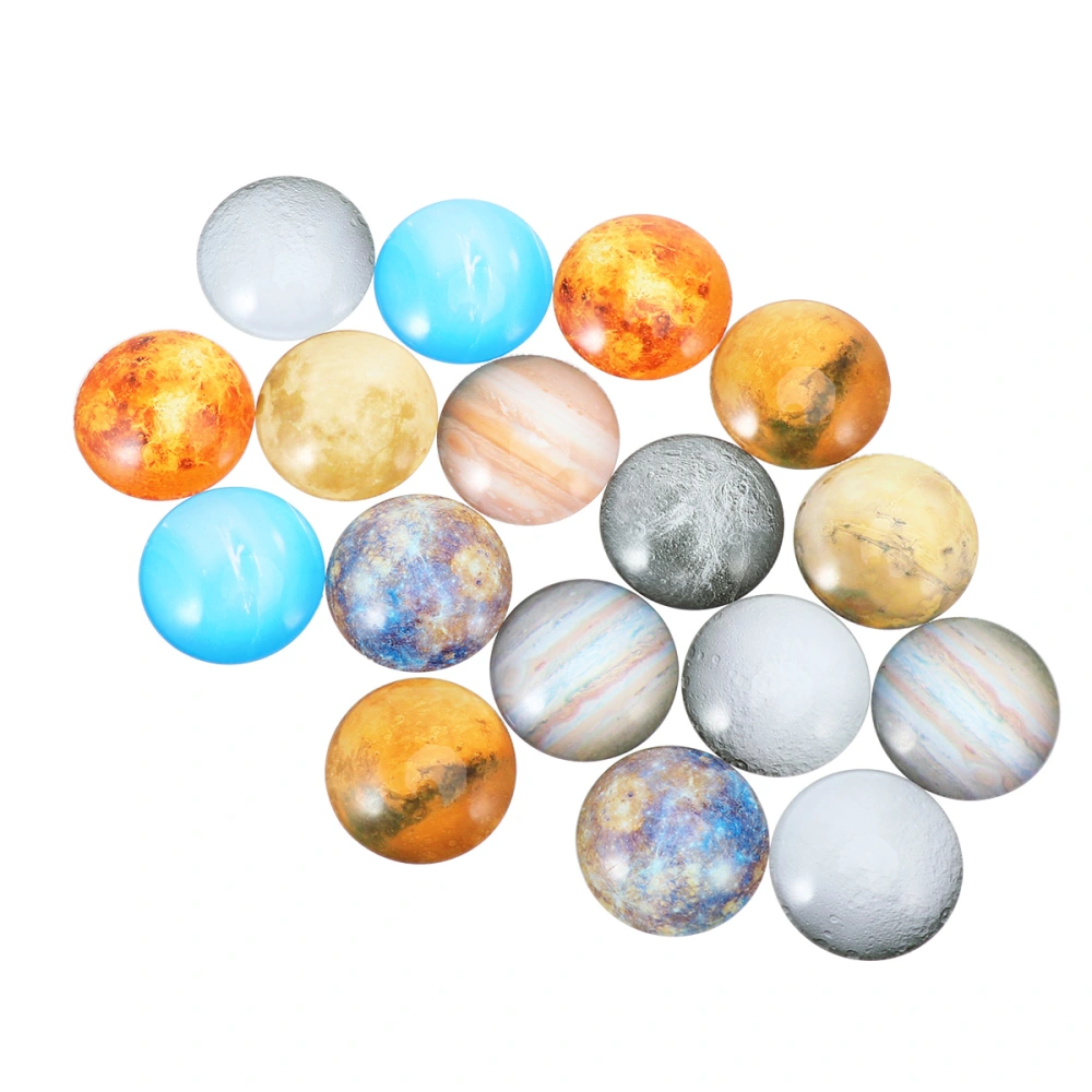 17PCS Cosmic Moon Planet Series Pattern Crystal Glass Fridge Stickers Fridge Stickers Home Party Wall Decoration