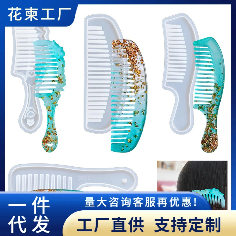 4 pcs Silicone Molds Comb Making Molds DIY Comb Molds Comb Silicone Molds for Home