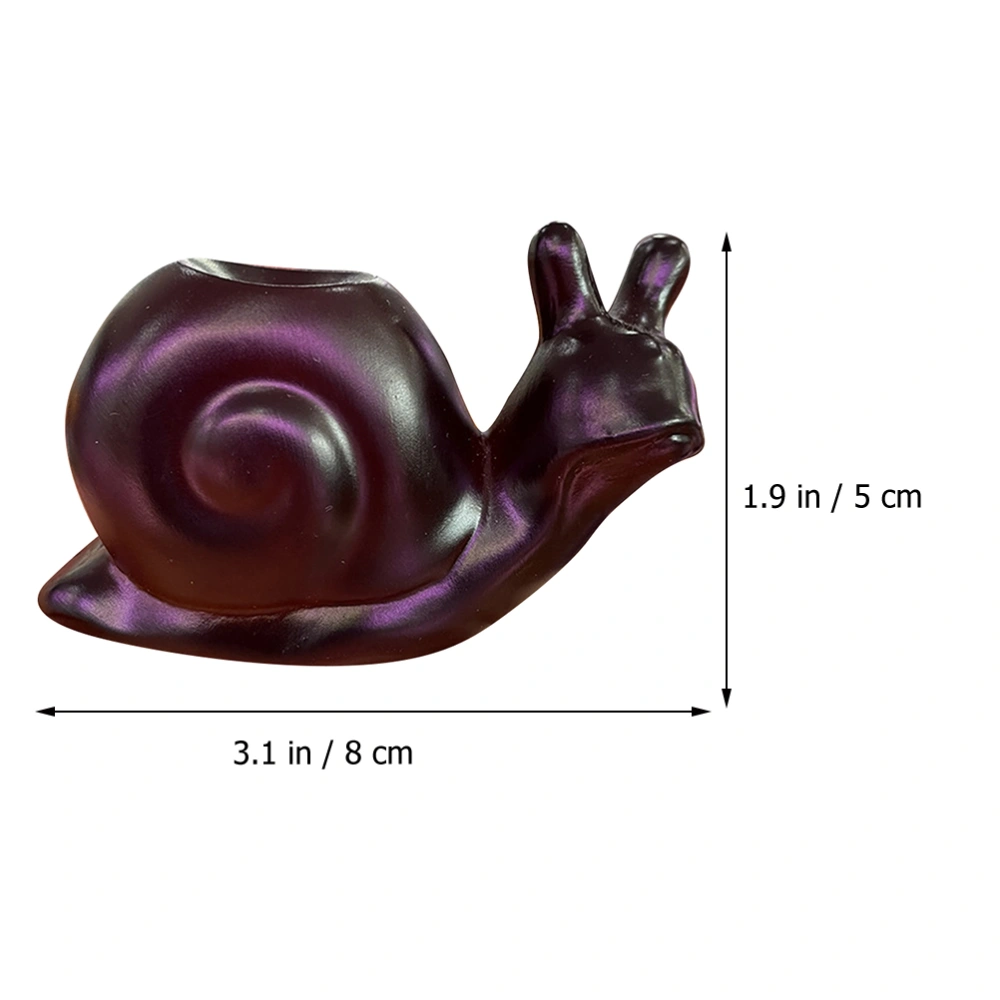 1pc Snail-shaped Statue Decor Unique Crystal-ball Storage Base Chic Home Decor