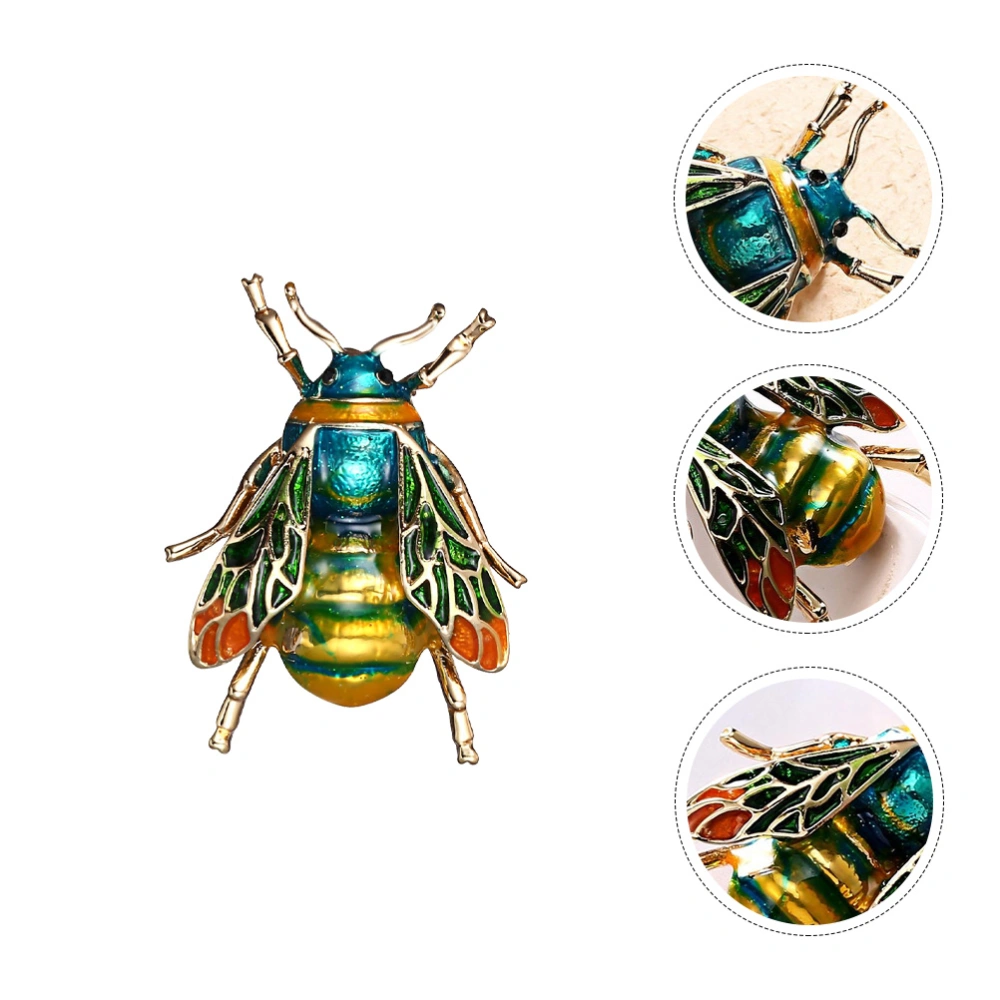 1PC Cartoon Animal Brooch Creative Little Bee Breastpin Decor Chic Sweater Pin