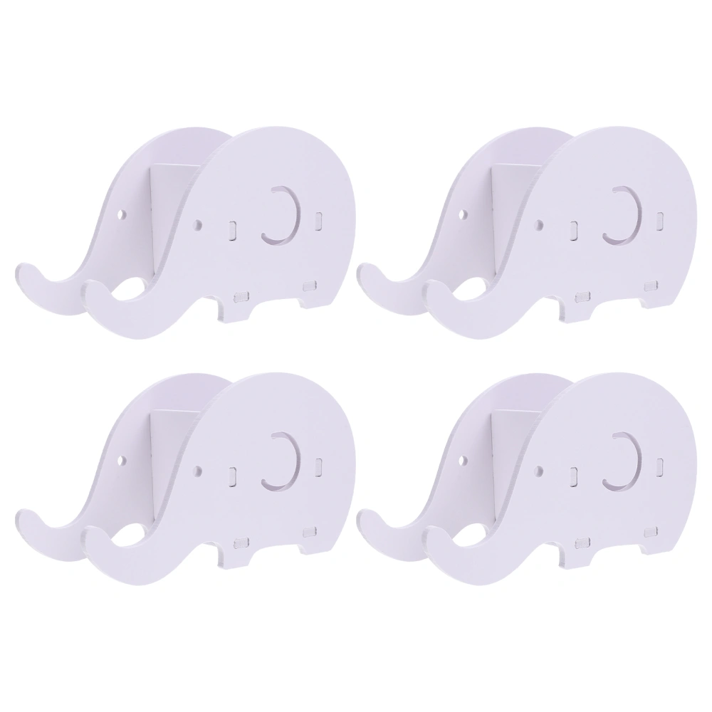 4Pcs Phone Stand Adorable Desktop Adornment Pen Holder Elephant Storage Holder