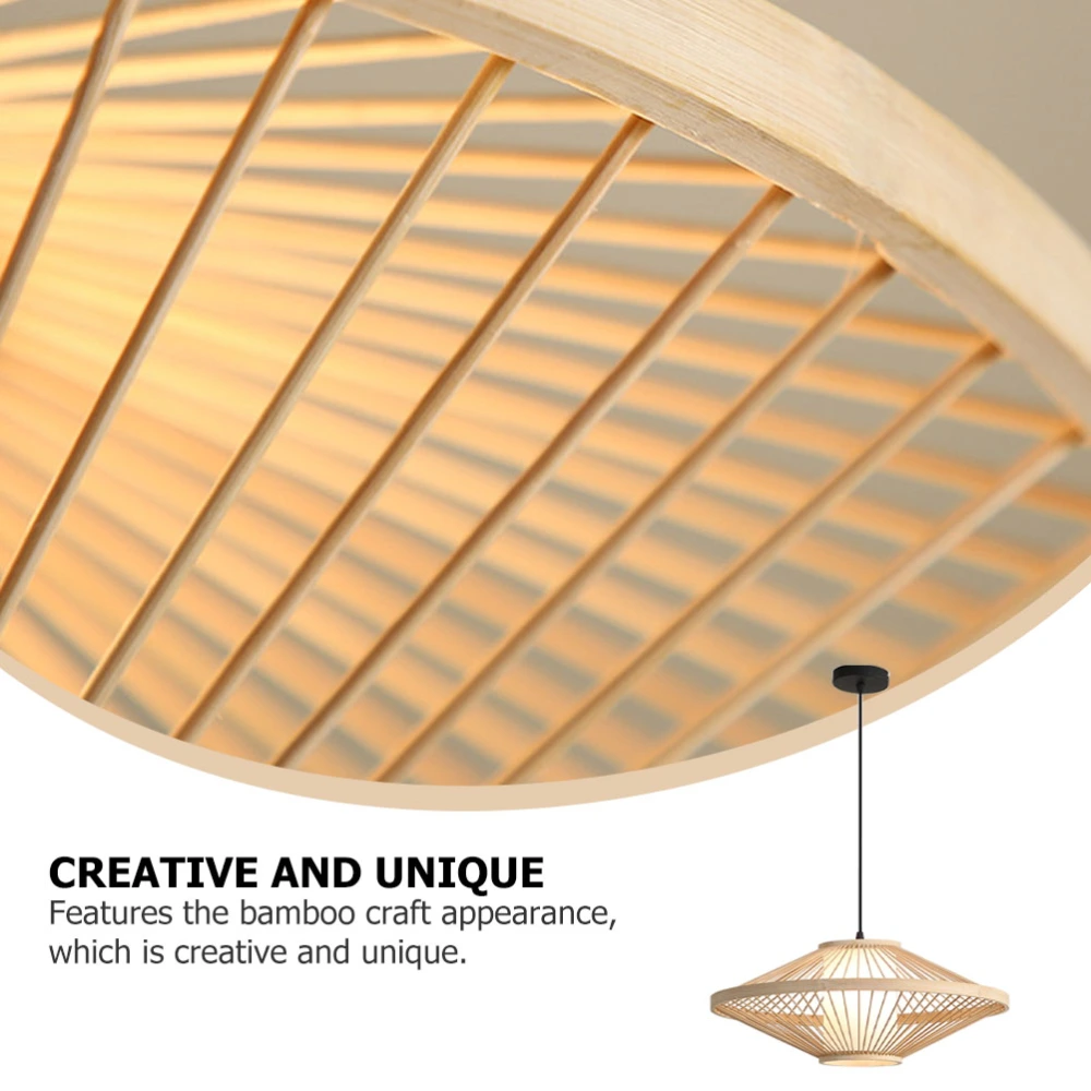 1pc Chinese Style Bamboo Craft Ceiling Light Indoor Room Hanging Light Decor