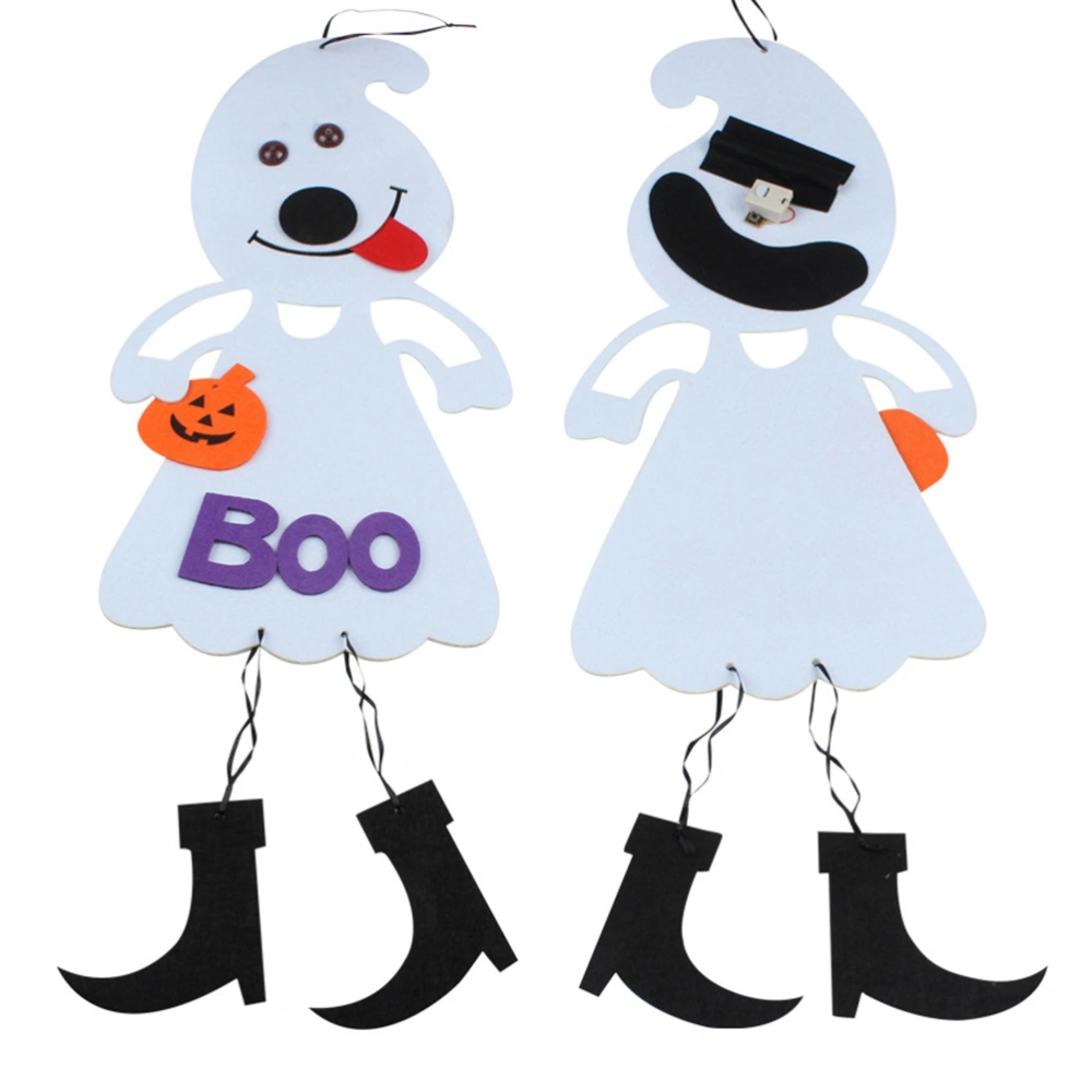 Halloween Scary Decoration Non-woven Hanging Pumpkin Dolls Party Supplies (White)