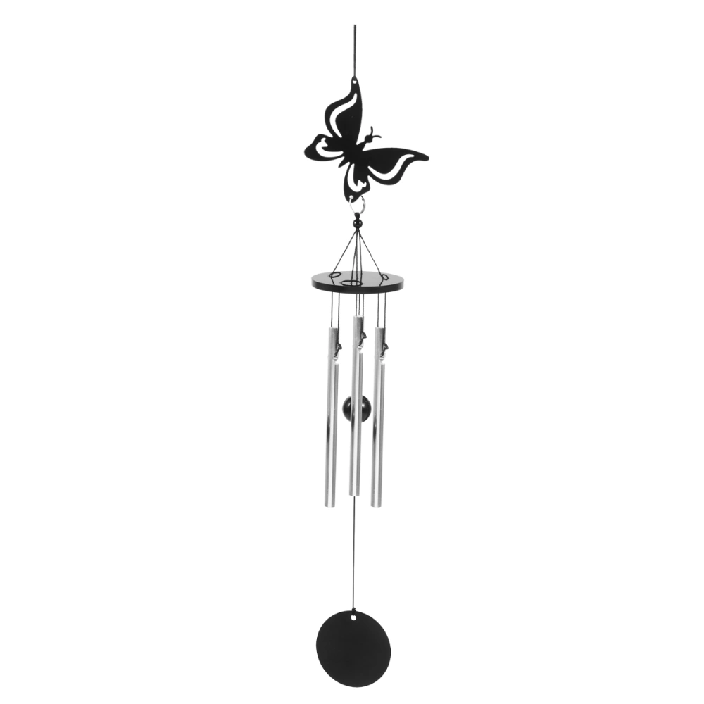 1PC Wind Chime Handmade Aluminium Tube Aeolian Bells Craft for Home Garden Hanging Decoration (Butterfly)