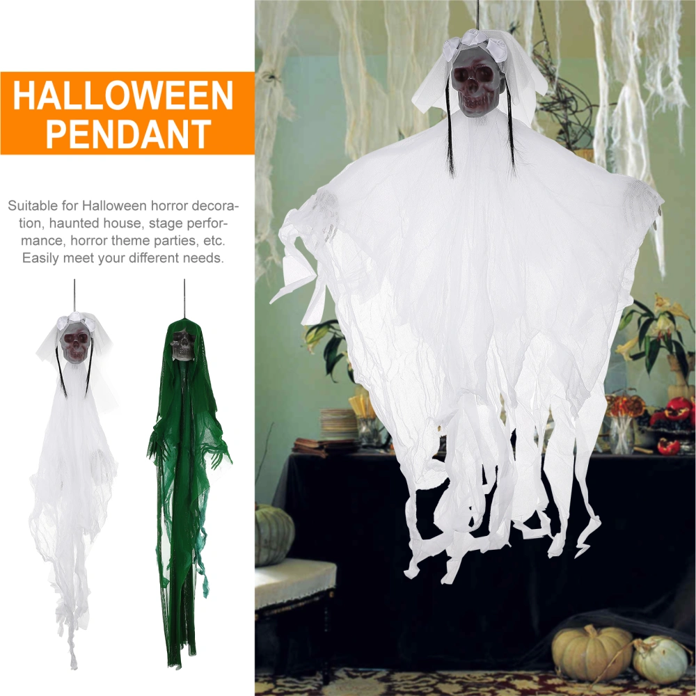 2pcs Halloween Decoration Ghost Festival Skull Hanging Props Ghost Pendant