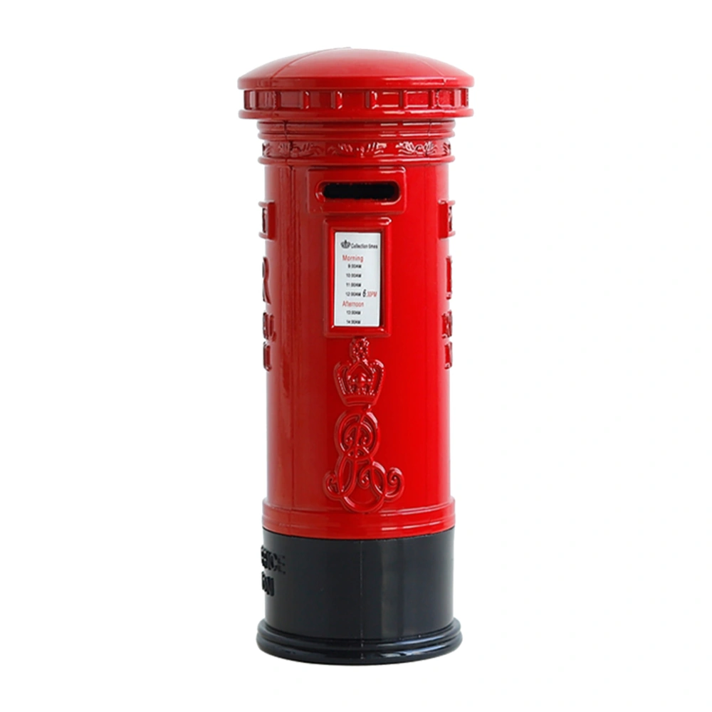 Piggy Bank British Pillar Box Vintage Piggy Bank With High Capacity Coin Money Safe Box Kids Gifts (Mailbox)