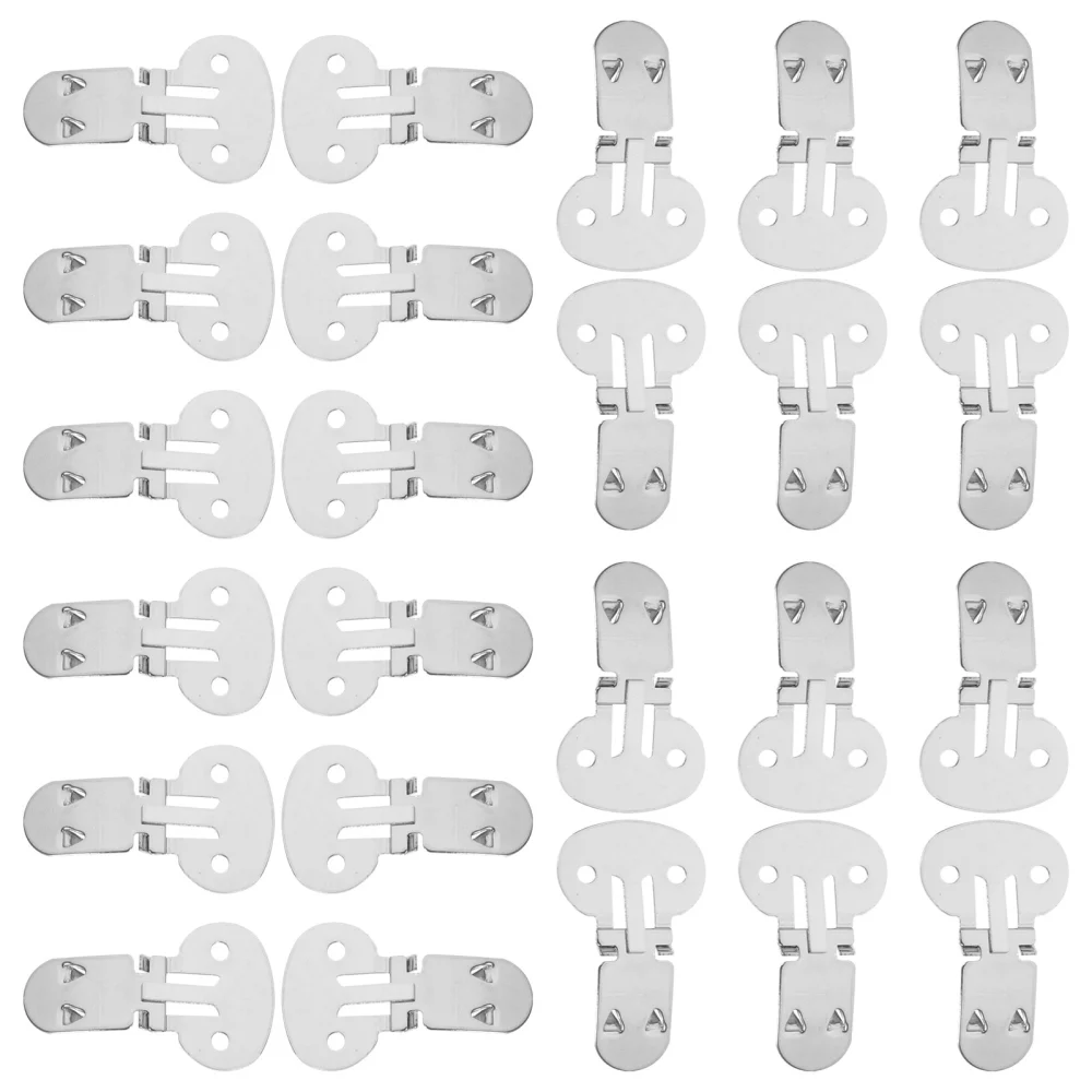 26PCS Shoe Clips Large Flat Blank Stainless Steel Metal Clips Shoe Supplies for DIY Craft Project