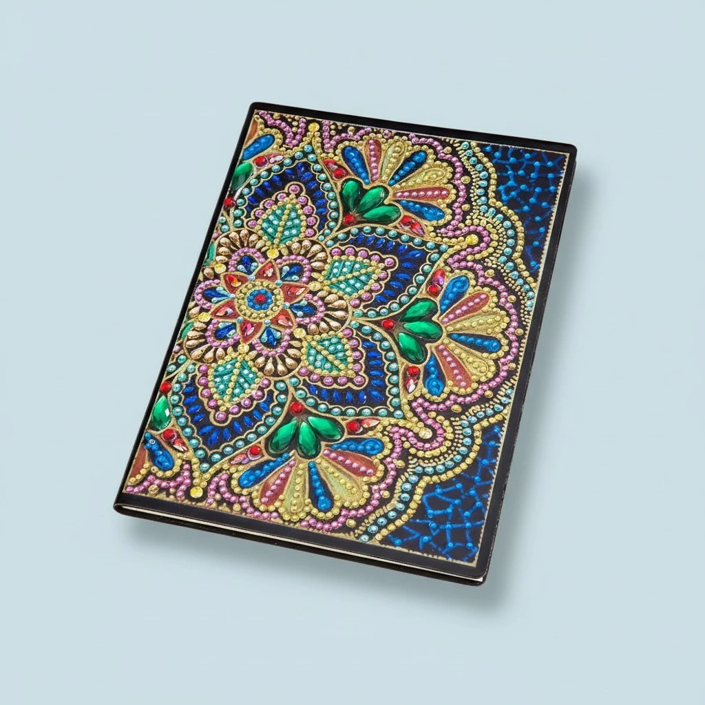 1 Set of Diamond Drawing Notebook DIY Notepad Novelty Diamond Picture Notebook Handmade Notepad