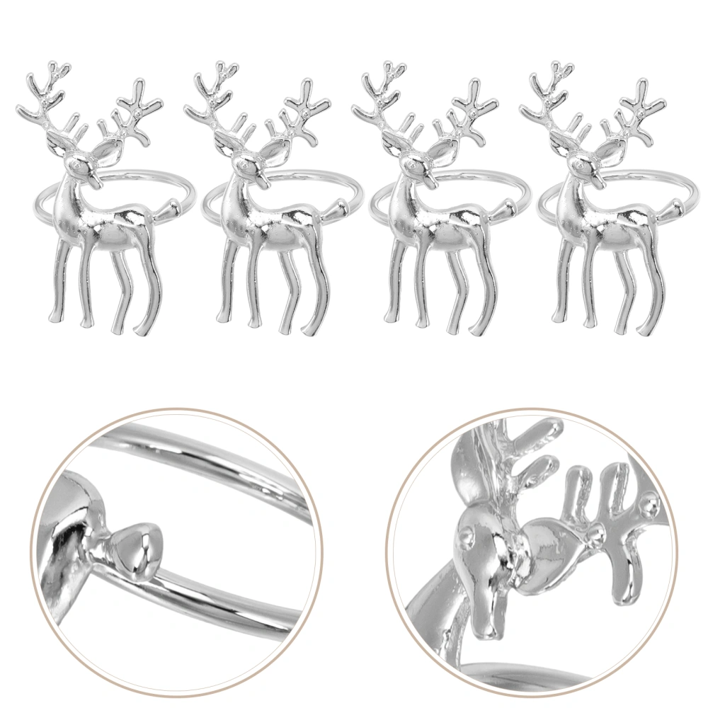 6Pcs Decorative Napkin Buckles Metal Napkin Rings Creative Dining Decors Practical Napkin Holders