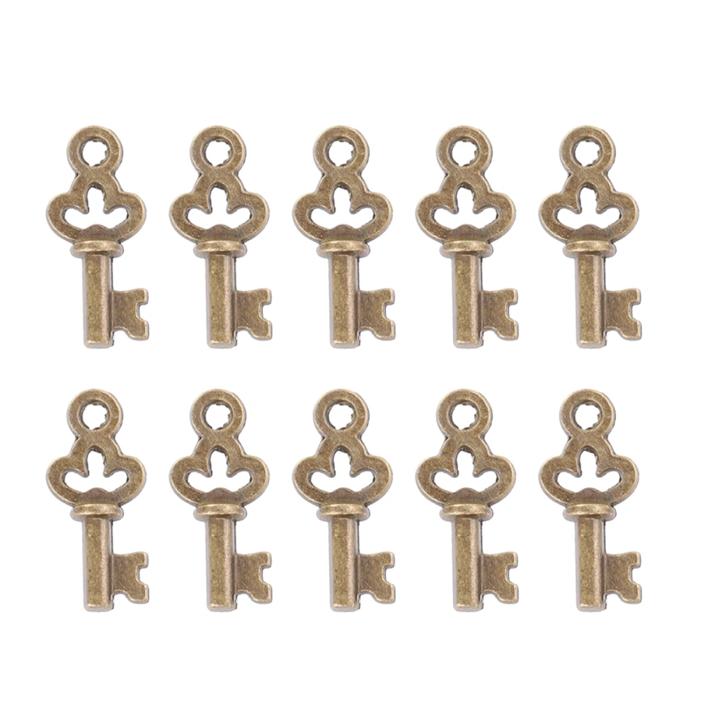 20pcs Antique Old Look Bronze Keys Vintage DIY Pendant Metal Charms Decorations 7x17mm