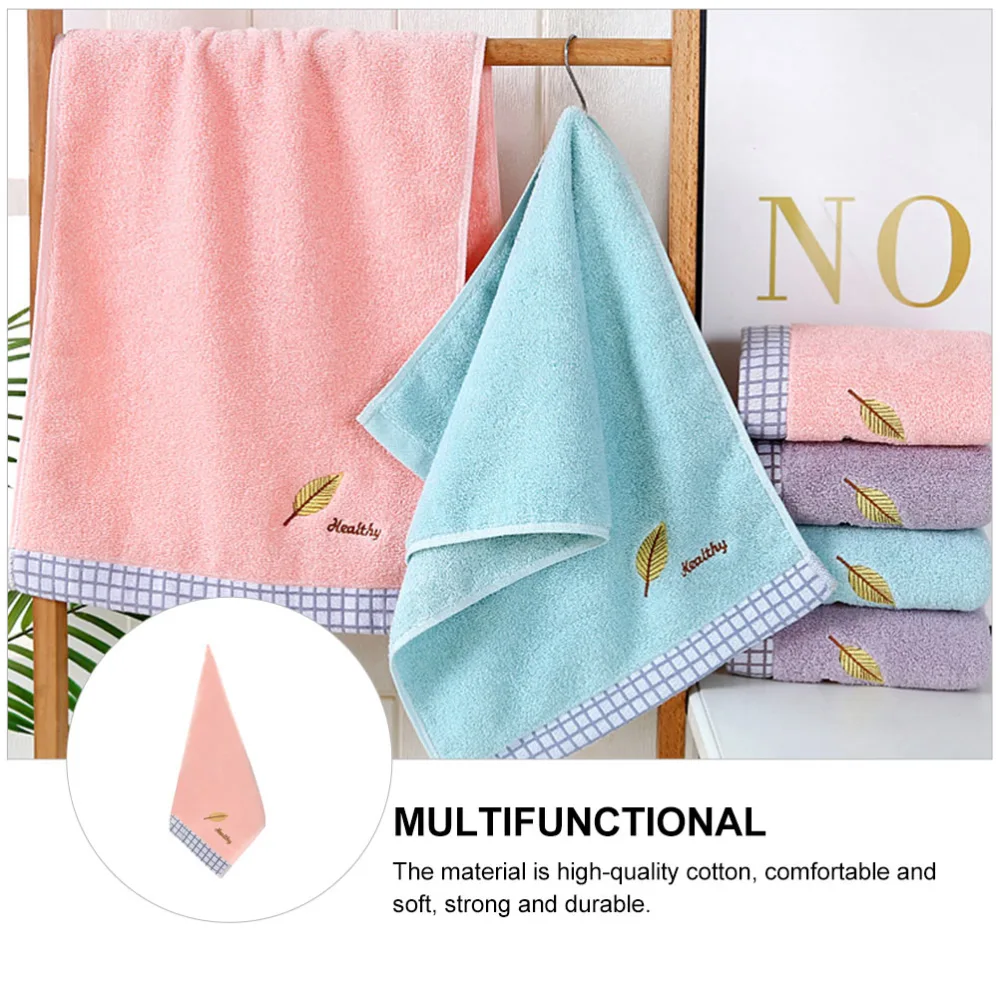 Comfortable Washcloth Towel Embroidered Towel Cotton Face Washing Towel