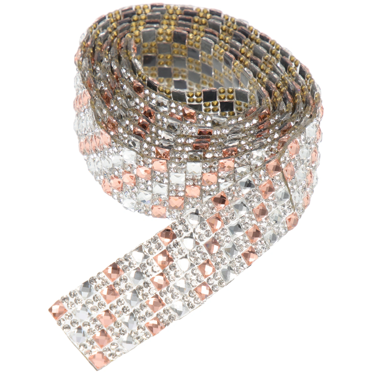 1 Roll Self Adhesive Rhinestone Ribbons Bling Rhinestone Roll DIY Clothing Craft