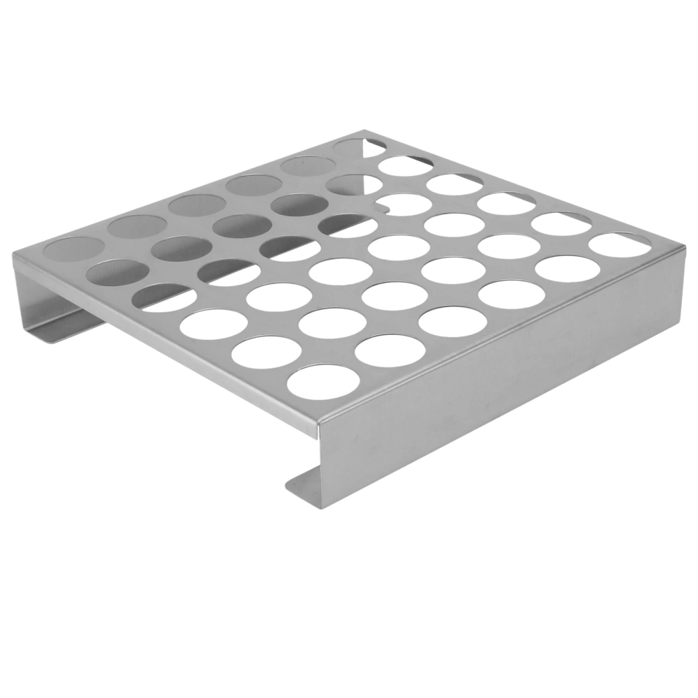 1Pc 36 Holes Stainless Steel BBQ Pepper Rack Barbecue Chicken Leg Rack (Silver)