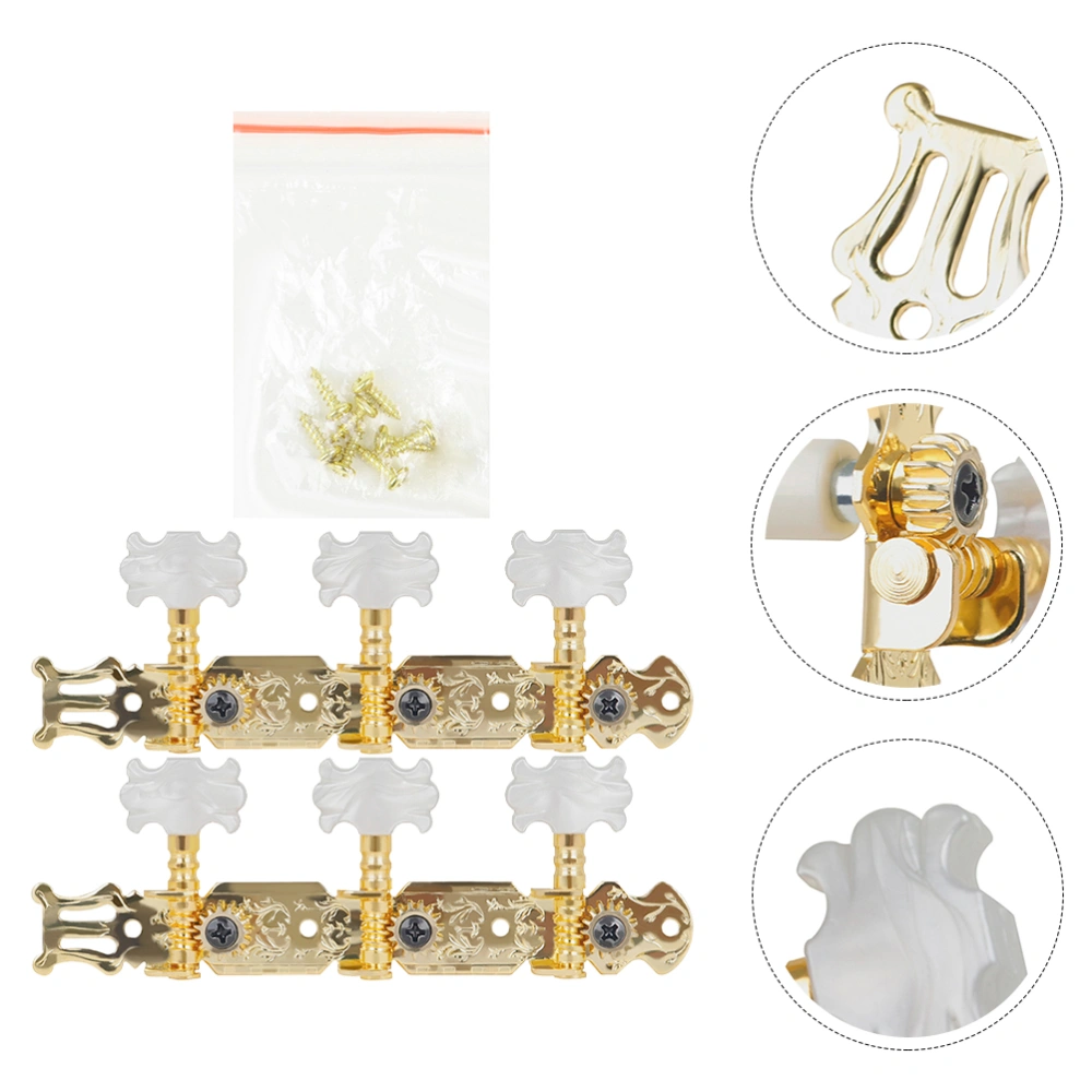 1 Set Guitar Control Knobs Guitar String Tuning Pegs Guitar Accessories (Golden)