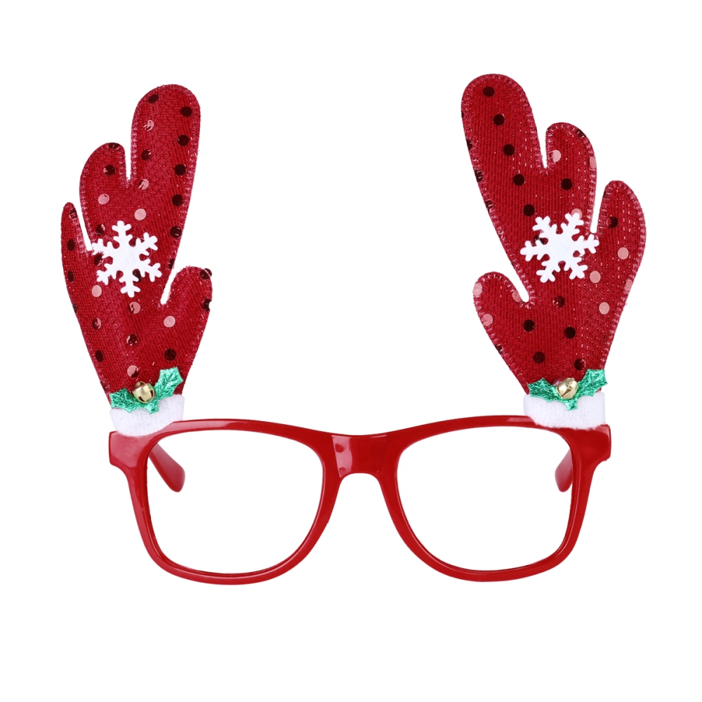 Novelty Glittering Christmas Reindeer Antler Snowfalke Sunglasses Party Party Xmas Holiday Costumes Fancy Dress Accessories