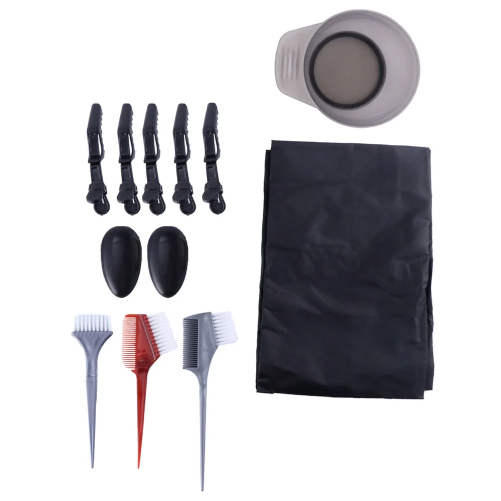 12pcs/ Set Professional Hair Dyeing Tools Set Hair Dyeing Bowl Brush Cape