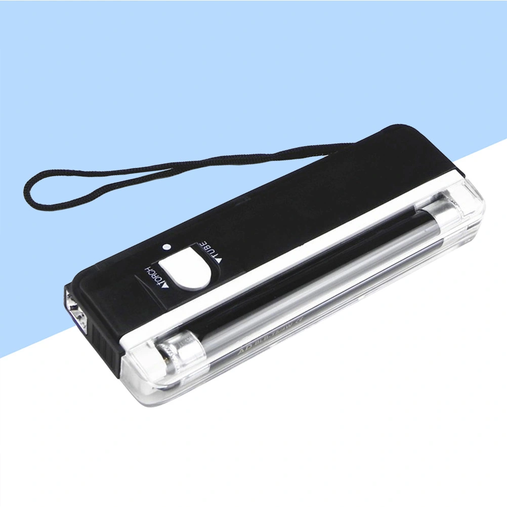 Battery Powered Ultraviolet Lamp Flashing Torch Blacklight UV Light Tube Bulb Handheld Money Detector Car Windshield Dent Repair Light with Battery