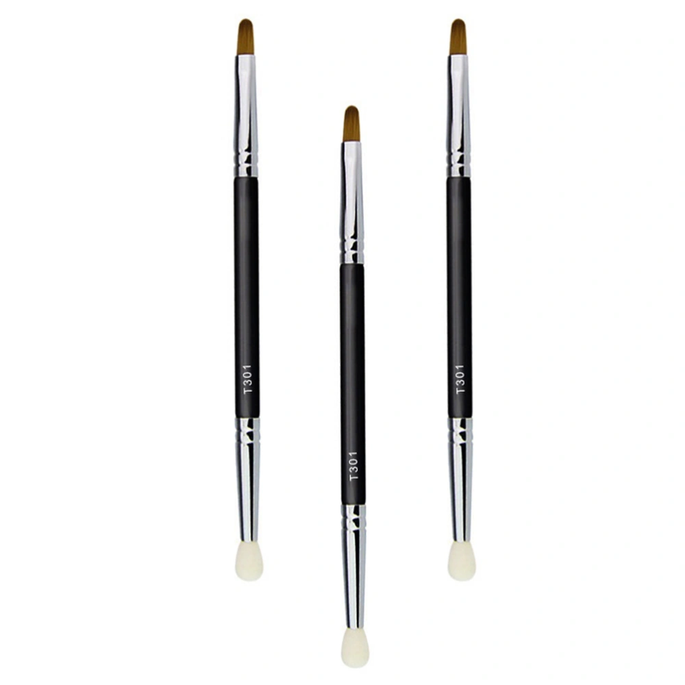 3Pcs Eyeliner Brushes Double-head Conceal Brushes Creative Makeup Brushes