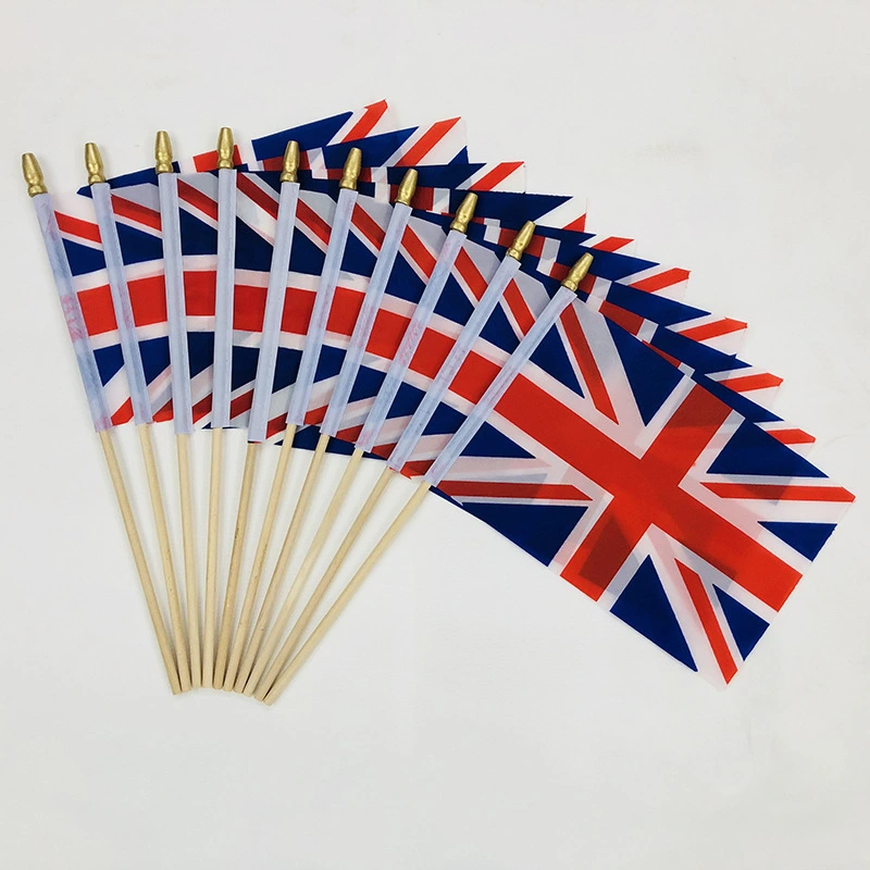 10pcs Decorative UK Flags Small National Flags Handheld Flags Car Flags Decorations