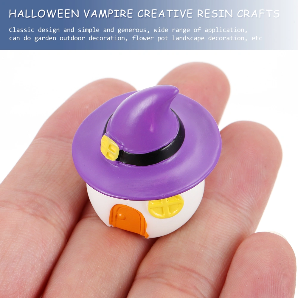 8 Pcs Halloween Micro Landscape Ornaments Creative Resin Mini Ornaments