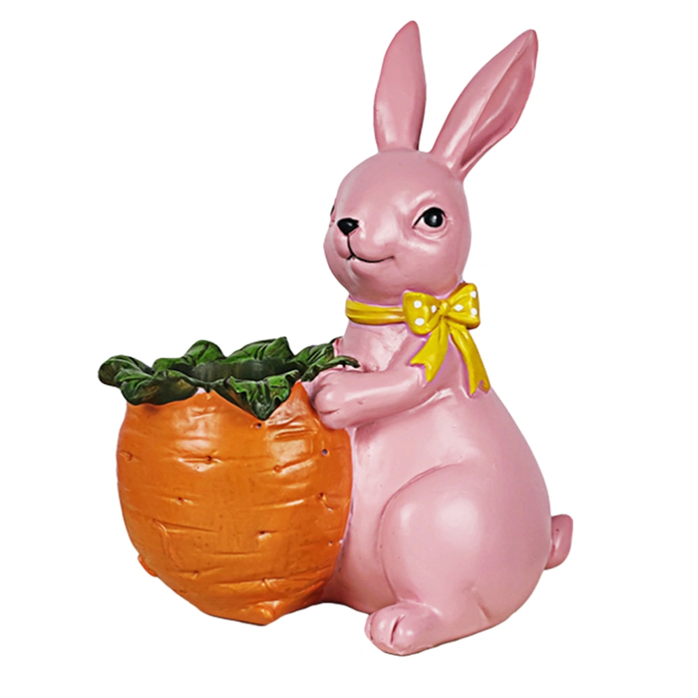 Rabbit Shaped Pen Holder Fashion Desktop Decoration Lovely Resin Ornament