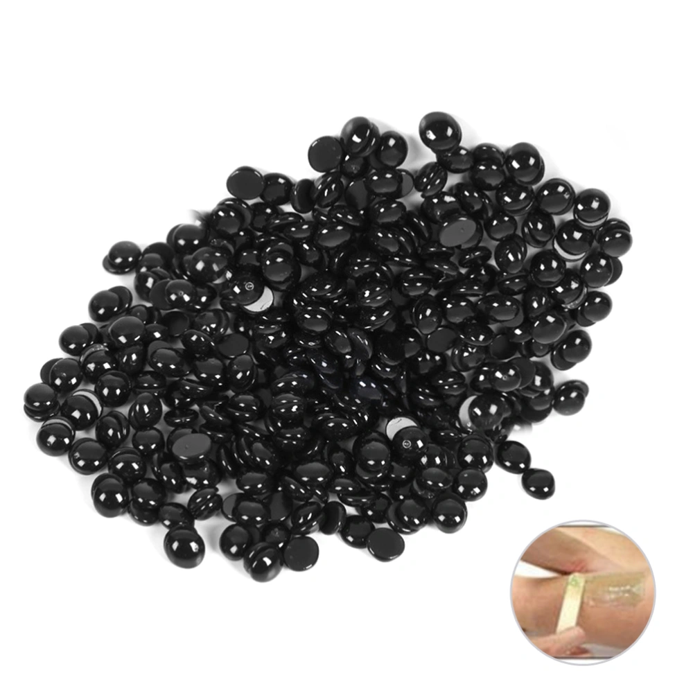 Painless Hair Removal No Strips Depilatory Pearl Hard Wax Bead 100g (Black)