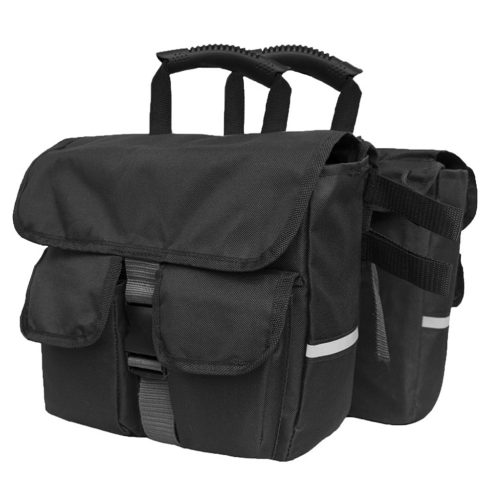 Multi-Function Bag Bike Strorage Bag Bike Riding Shelf Bag for Man Woman (Black Black Edge)