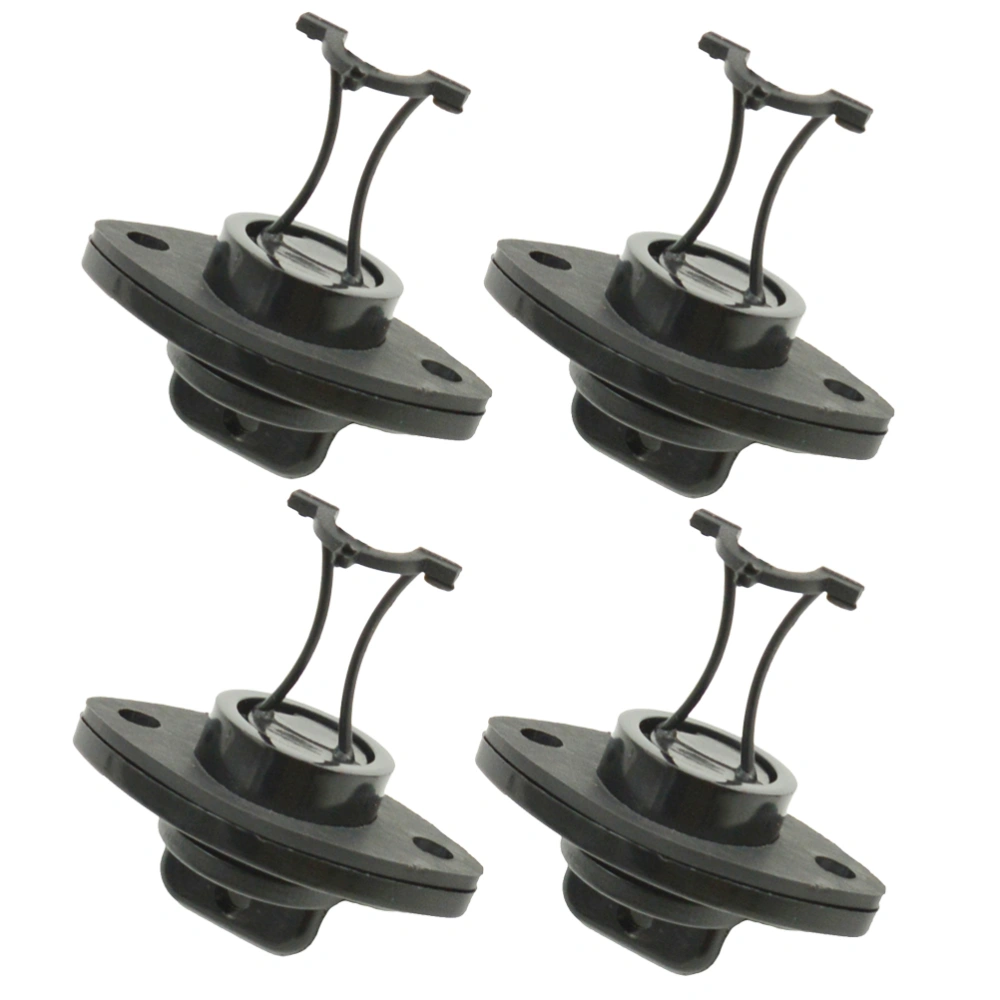 4pcs Kayak Boat Drain Plug Universal Drain Plug Kit Hull Thread Bung for Kayak Canoe Boat (Black)