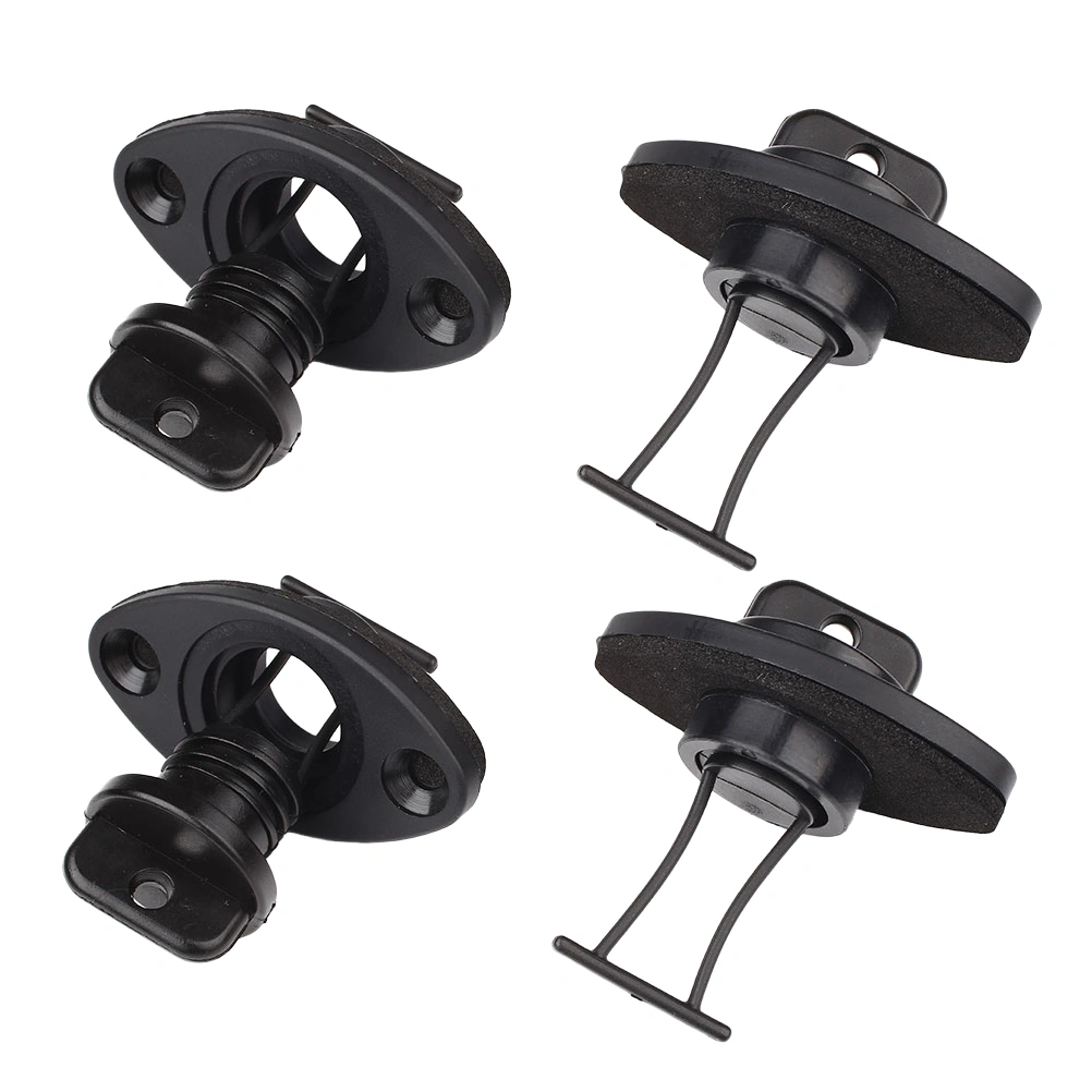 4pcs Kayak Boat Drain Plug Universal Drain Plug Kit Hull Thread Bung for Kayak Canoe Boat (Black)