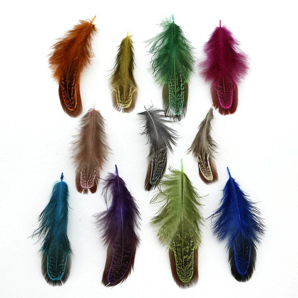 100pcs DIY Handmade Feather Dream Catcher Earring Crafts Accessories for Friends (Purple)