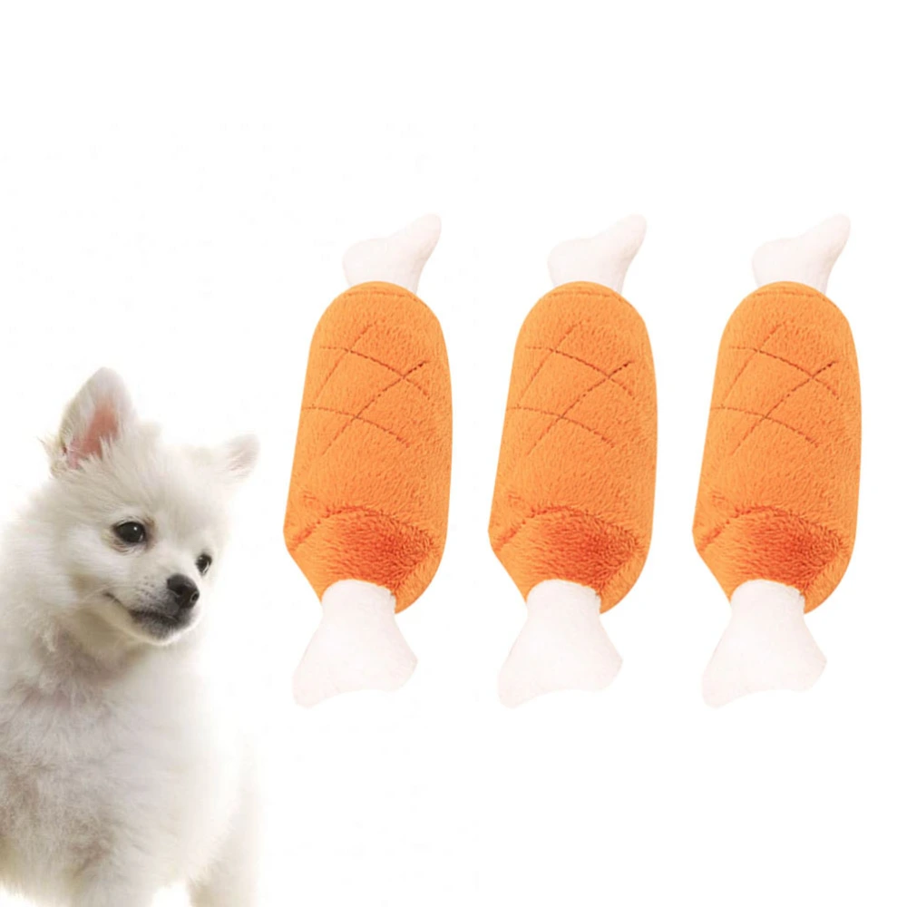 5pcs BB Sound Toy Funny Playing Doll Creative Pet Toy Plush Bone Bite Toys Artificial Bone Toy