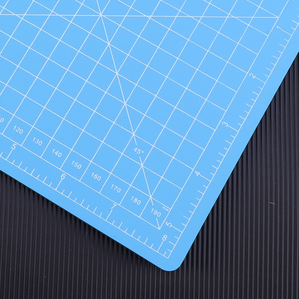 A5 Professional Non-slip PVC Cutting Mat Self-healing Cutting Pad Patchwork Cut Board for Manual DIY Cutting (Blue)