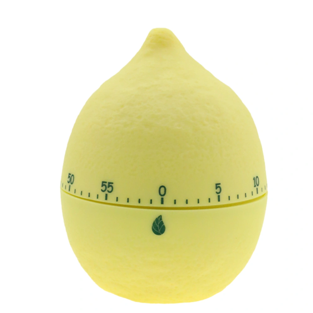 Clockwork Timer Fruit Design Kitchen Mechanical Timer Creative Countdown Alarm Clock Study Manual Timekeeper Kitchen Reminder (Yellow Lemon)