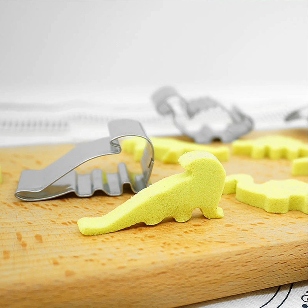 6pcs Stainless Steel Cartoon Dinosaur Cake Mold Party Biscuit Baking Tools