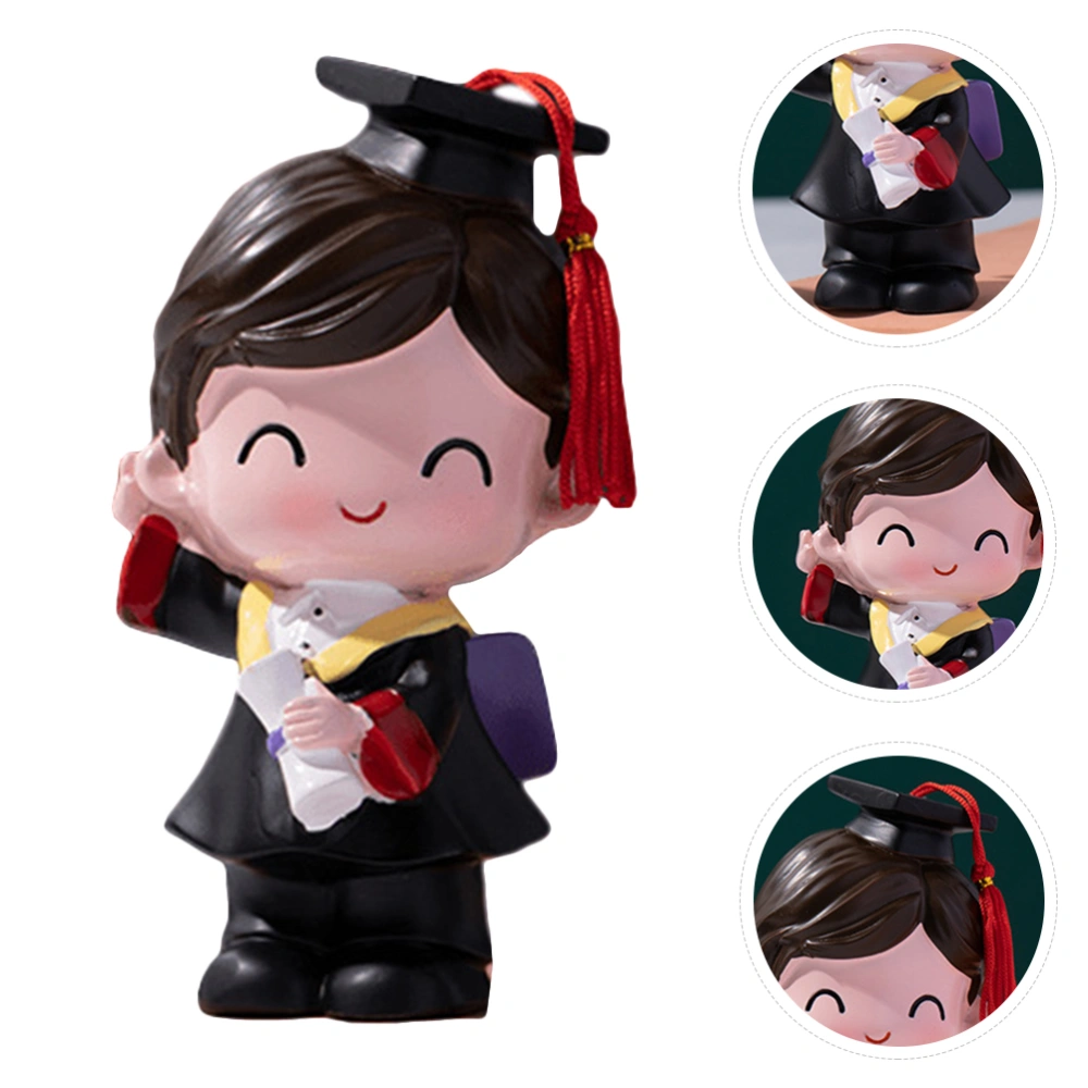 1 Pc Graduation Gift Cake Decoration Lovely Doctor Doll Cake Adornment