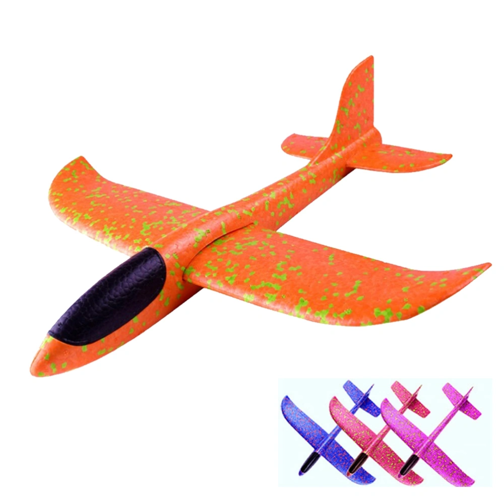 Airplane Model Manual Throwing Whirly Flying Glider Planes for Children Kids Playing (Random Color)