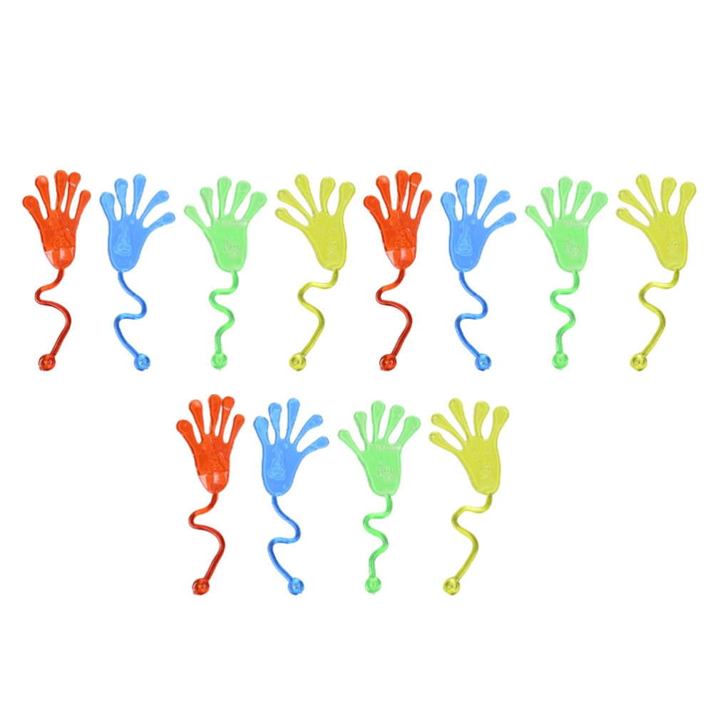 12 Pcs Sticky Hands Toys Children Funny Stretchy Sticky Palm Toys Party Favors