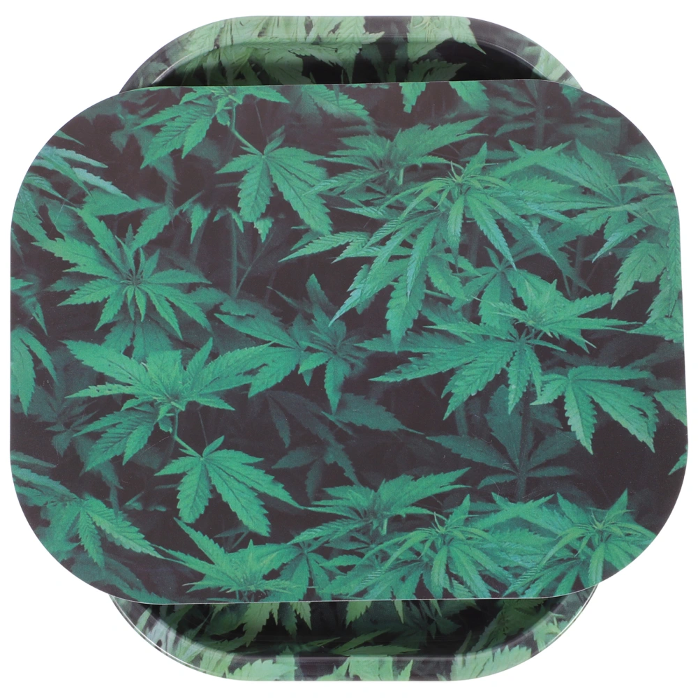 Rolling Tray Pattern Decorative Tray Household Iron Rolling Tray With Lid