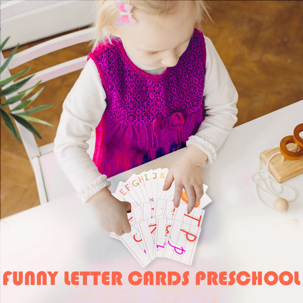 1 Set of Baby Cognitive Cards Funny Letter Cards Preschool Abc Cards Practical Words Cards