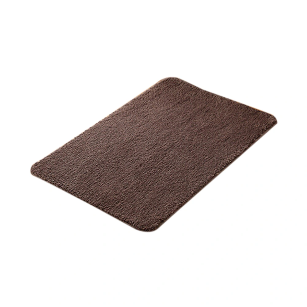 Indoor Doormat Super Absorbs Mud Absorbent Rubber Backing Non Door Mat for Front Door Inside Floor Dirt Trapper Mats Cotton Entrance Rug Shoes Scraper Machine Washable Carpet (Brown)