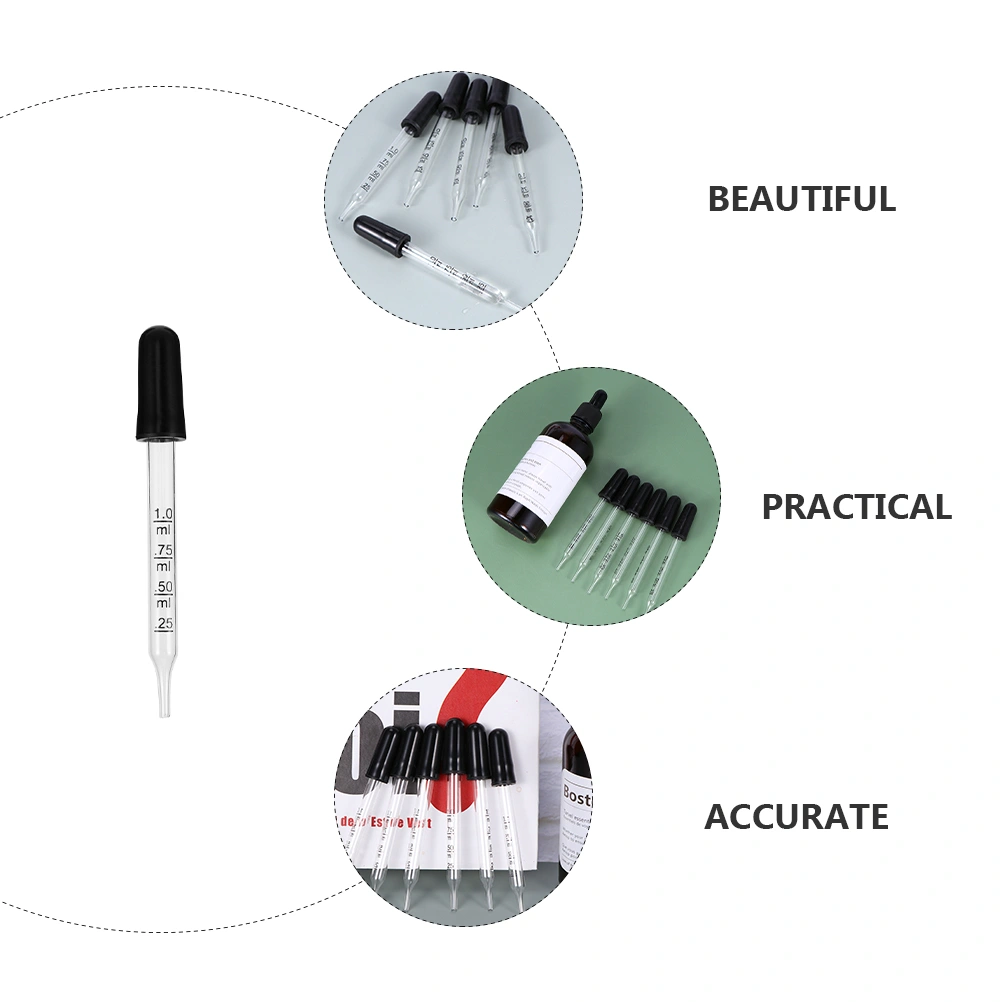 15pcs Glass Droppers Laboratory Droppers Calibrated Glass Dropper Device