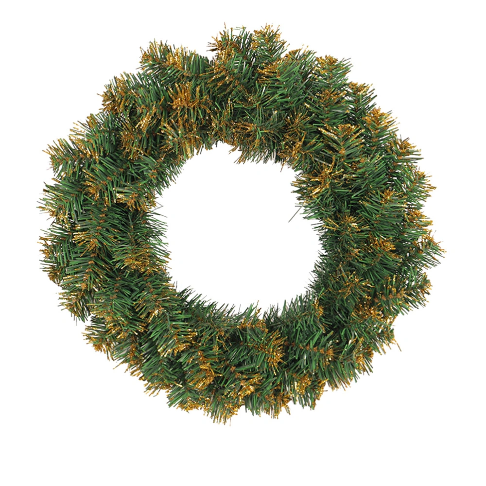 40cm Christmas Artificial Pine Wreath PVC Golden Decor Wreath For Home Christmas Party Decor Wall Door Window