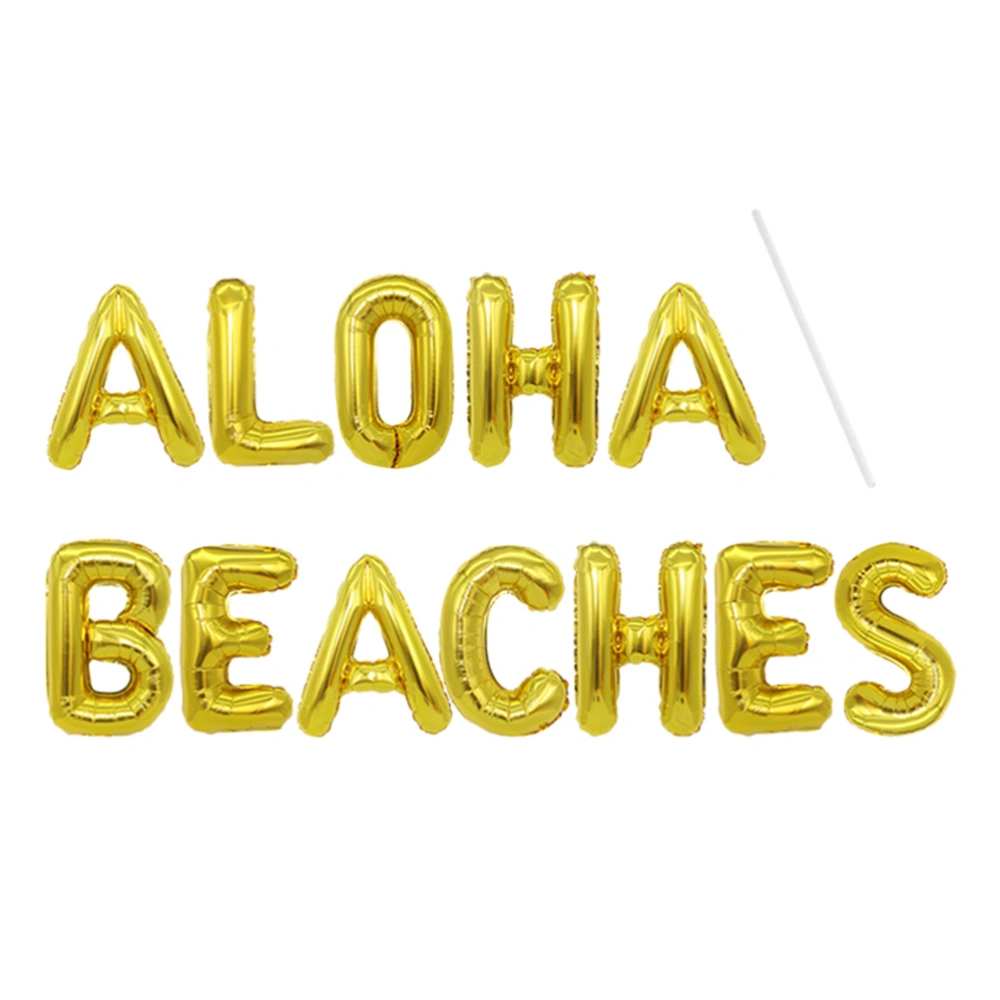 1 Set Hawaii Party Balloon Premium Party Balloon Durable Letter Balloon